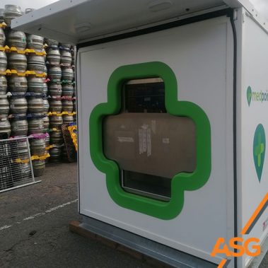 Bespoke printed 24/7 prescription vending machine wrap for MedPoint by Acres Signs and Graphics