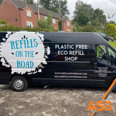 Refills on the Road van livery by Acres Signs and Graphics