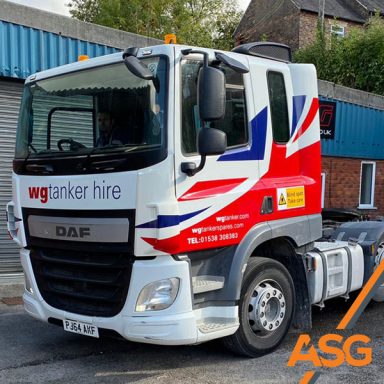 WG Tanker Hire lorry cab livery