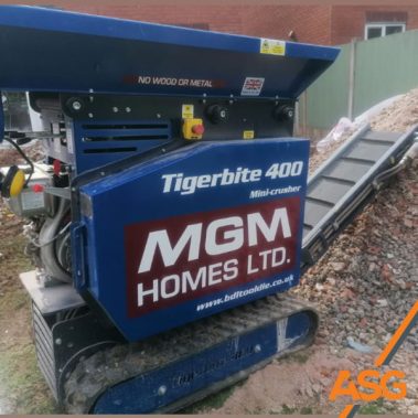 Tigerbite 400 Mini Crusher branded up for MGM Homes by Acres Signs and Graphics